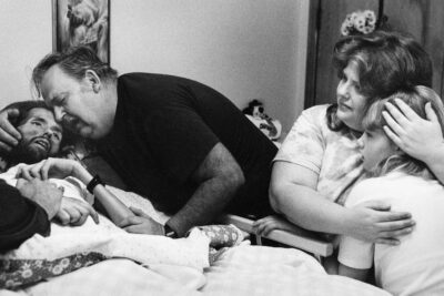 Fotografía de Therese Frare, David Kirby, Ohio, 1990